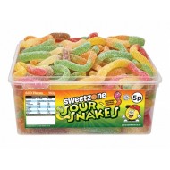 Sweetzone 100% Halal Sour Snakes Tub Of 100pcs